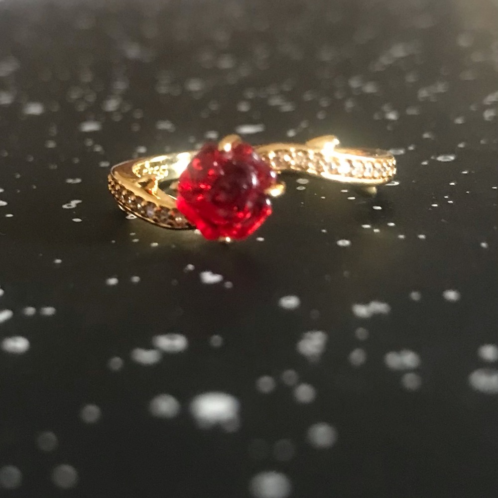 Beauty and the Beast gold tone ring